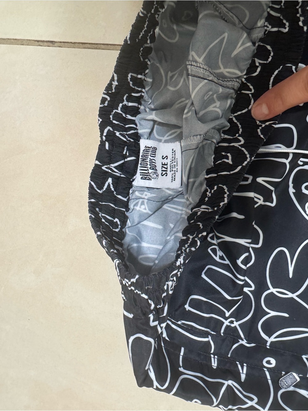 Billabong Black & White Scribble Swim Shorts